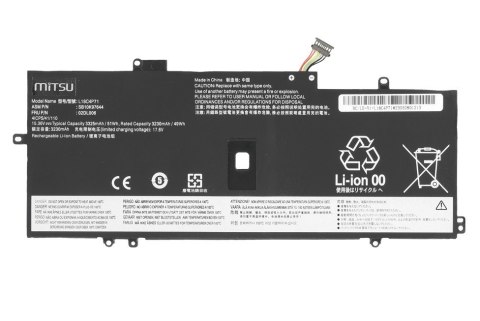 Bateria do Lenovo ThinkPad X1 Yoga 4 5 Carbon 7 8 3325 mAh (51 Wh) 15.36V