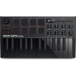 AKAI MPK MINI 3 BLACK - Mini klawiatura sterująca (WYPRZEDAŻ)