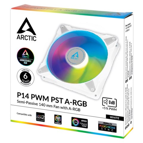 Wentylator Arctic P14 PWM PST A-RGB 140mm (White)