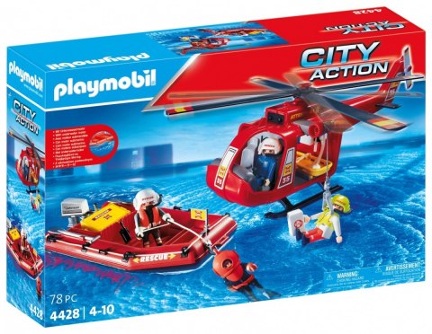 *Playmobil City Action 4428 Helikopter ratowniczy z pontonem