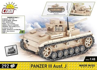 COBI 2712 Historical Collection WWII Czołg Panzer III Ausf. J 292 klocki