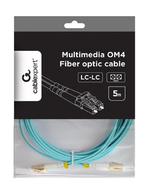 Kabel światłowodowy wielomodowy duplex OM4 50/125, LC/LC, 5m