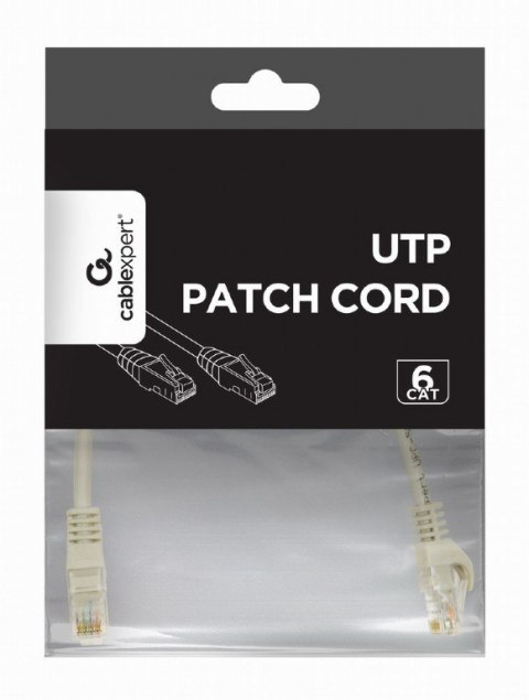 Patch cord kat.6 miedź UTP 0.5m szary