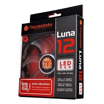 Wentylator do obudów THERMALTAKE Luna 12 LED Czerwony CL-F017-PL12RE-A