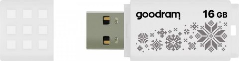 Pendrive GOODRAM UME2 16 GB WINTER (16 GB /USB 2.0 /Biały z wzorem )