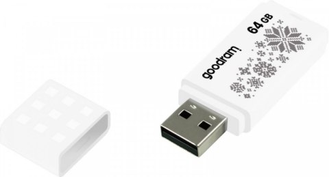 Pendrive GOODRAM UME2 64GB USB 2.0 Winter (64 GB /USB 2.0 /Biały z wzorem )