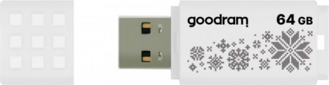 Pendrive GOODRAM UME2 64GB USB 2.0 Winter (64 GB /USB 2.0 /Biały z wzorem )