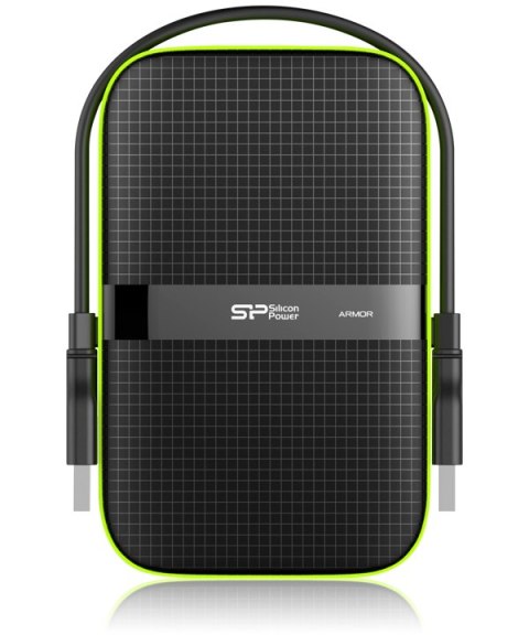 Dysk zewnętrzny HDD SILICON POWER Armor A60 SP010TBPHDA60S3K (1TB /Czarno-zielony )