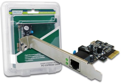 Karta sieciowa przewodowa DIGITUS Gigabit Ethernet PCI Express Network Card DN-1013-2