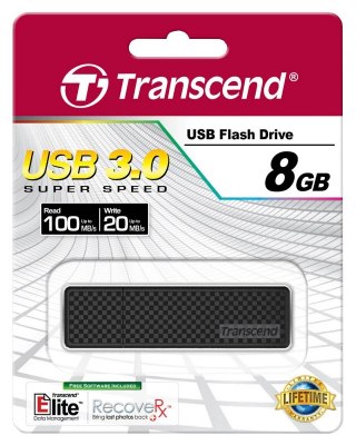 Pendrive TRANSCEND JetFlash 780 8 GB (8 GB /USB 3.0 /Czarno-szary )