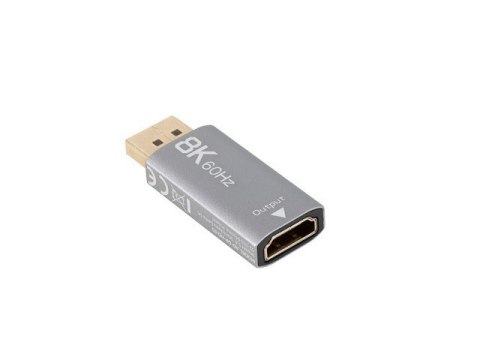 Adapter Displayport(M)- HDMI(F)8K srebrny