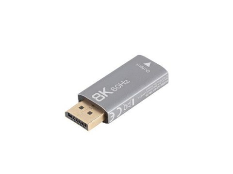 Adapter Displayport(M)- HDMI(F)8K srebrny