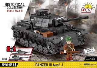 COBI 2289 Historical Collection WWII Panzer III Ausf.J Panzerkampfwagen III - niemiecki czołg średni 590 klocków