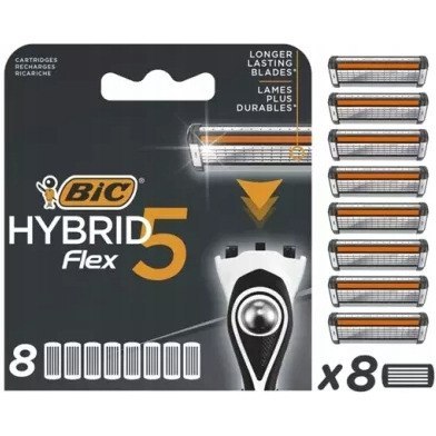 Wkłady do maszynki do golenia Flex 5 HYBRID blister 8 sztuk BIC 502341