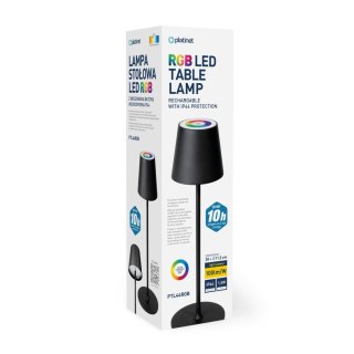 Lampka restauracyjno-barowa led PLATINET czarna RGB 4W 400lm wodoodporna z akumulatorem 4000mAh (PTL44RGB)