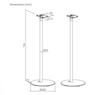 Stojaki podłogowe do Sonos ERA 300, MC-995 max 5kg