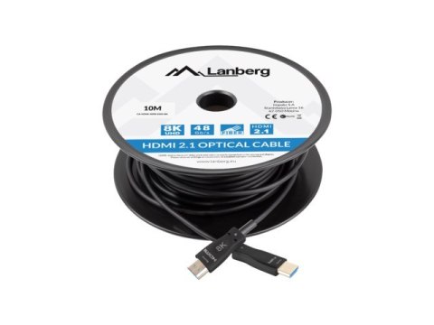 LANBERG KABEL HDMI LANBERG KABEL HDMI M/M V2.1 10M OPTYCZNY AOC CZARNY CA-HDMI-30FB-0100-BK