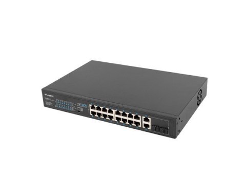 LANBERG SWITCH RACK 19" 16X 100MB POE+/2X COMBO GIGABIT 250W NIEZARZĄDZALNY RSFE-16P-2C-250