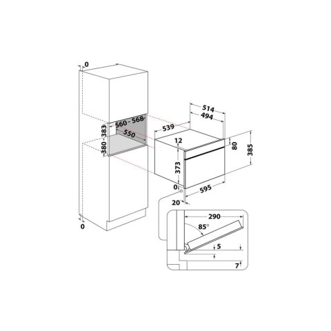 Kuchenka mikrofalowa Whirlpool AMW 730 IX (1000W; 31l; kolor srebrny)