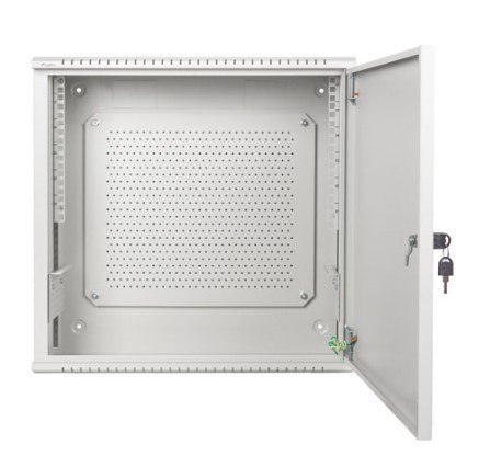 Szafa instalacyjna rack wisząca 19 cali 6U+3U 540x200 niskoprofilowa szara złożona