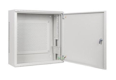 Szafa instalacyjna rack wisząca 19 cali 6U+3U 540x200 niskoprofilowa szara złożona