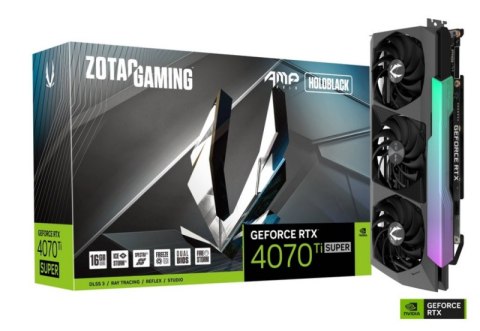 Karta graficzna ZOTAC GeForce RTX 4070 Ti SUPER AMP HOLO 16GB GDDR6X (ZT-D40730F-10P)