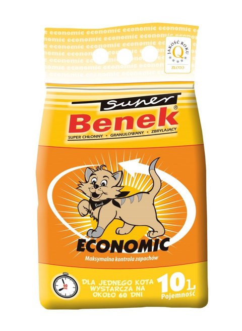 CERTECH Super Benek Economic - żwirek dla kota zbrylający 10l (WYPRZEDAŻ)