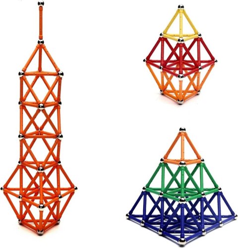 Klocki magnetyczne konstrukcyjne 96 elementów
