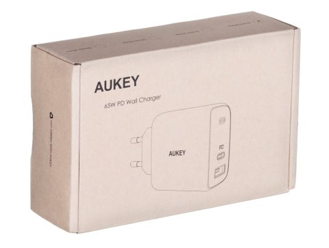 AUKEY PA-B3 BLACK ŁADOWARKA SIECIOWA 65W 2XUSB-C