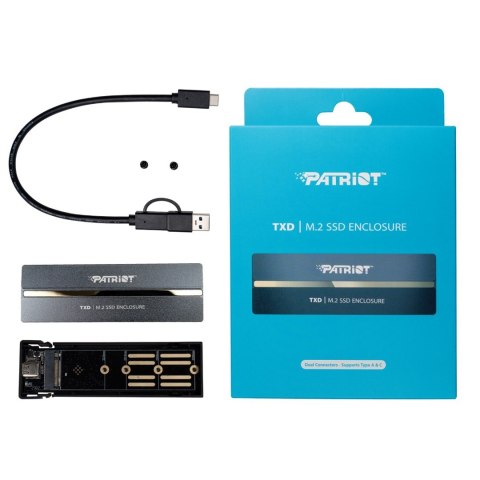 Patriot TXD obudowa USB3.2 do SSD M.2 NVMe 1.3, do 8TB - Aluminium