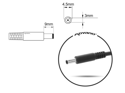 Ładowarka/zasilacz 19.5v 3.34a (4.5x3.0 pin) - Dell 65W