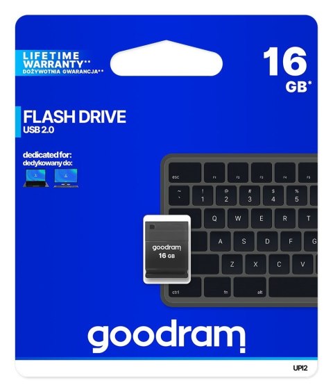 Pendrive GoodRam Piccolo UPI2-0160K0R11 (16GB; USB 2.0; kolor czarny)