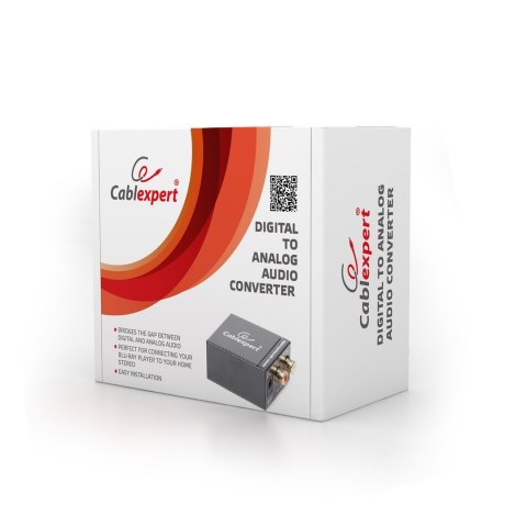 Adapter GEMBIRD DSC-OPT-RCA-001 (Toslink - RCA ; kolor czarny)