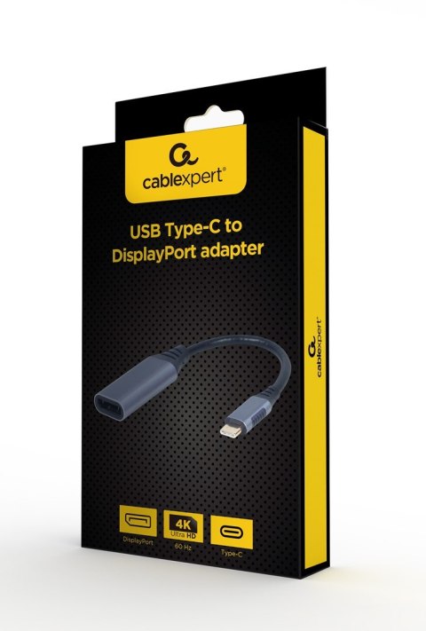 GEMBIRD ADAPTER Z USB TYPE-C DO DISPLAYPORT NA KABLU SZARY