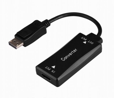 GEMBIRD KABEL AKTYWNY KONWERTER SYGNAŁU HDMI 4K NA DISPLAYPORT 15CM, CZARNY