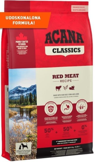 ACANA Classics Red Meat - sucha karma dla psa - 9,7 kg (WYPRZEDAŻ)