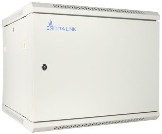 EXTRALINK 12U 600X450 ASP WALL-MOUNTED RACKMOUNT CABINET METAL DOOR GRAY