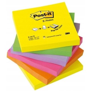 Bloczek samoprzylepny 76x76mm 100k neonowe (6szt) POST-IT Z-Notes R330-NR UU009543198 3M