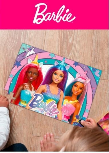 Puzzle Barbie 48 elementów Magiczny jednorożec