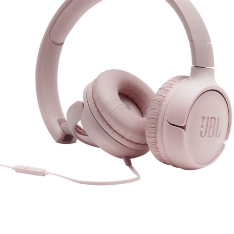 Słuchawki z mikrofonem Na głowę JBL Tune 500 Różowy (3.5 mm minijack wtyk/Różowy)