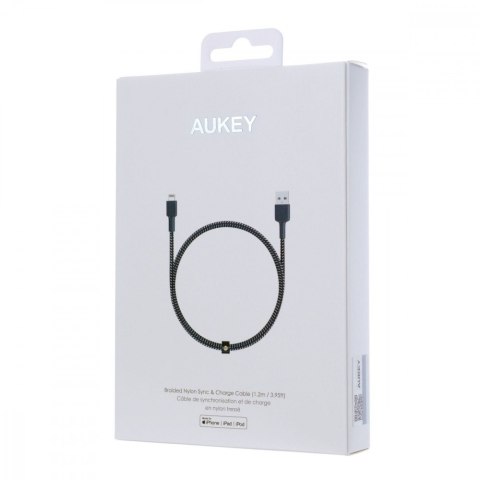 Kabel CB-BAL3 wzmocniony nylonowy Quick Charge Lightning-USB | 1.2m | certyfikat MFi Apple