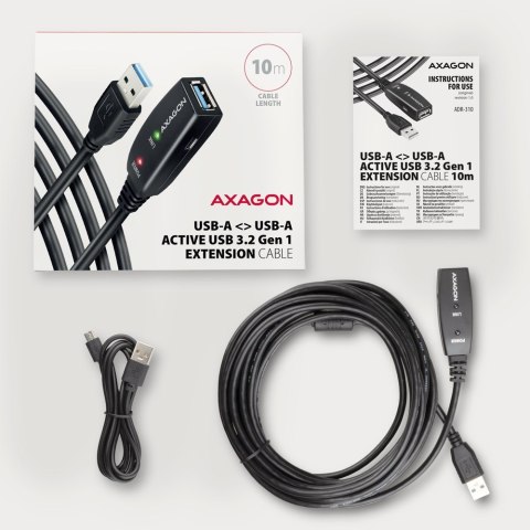 Axagon N ADR-310 USB 3.2 Gen 1 A-M -> A-F aktivni prodlu?ovaci repeater kabel kabel USB USB 3.2 Gen 1 (3.1 Gen 1) 10 m USB A Cza