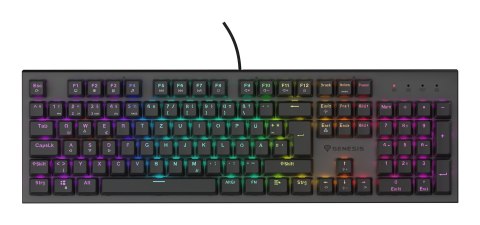 GENESIS Thor 303 klawiatura Gaming USB QWERTZ Niemiecki Czarny