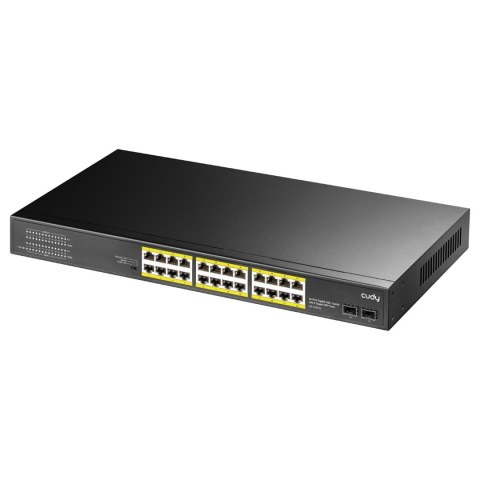 Cudy GS1028PS2 łącza sieciowe Gigabit Ethernet (10/100/1000) Obsługa PoE Czarny