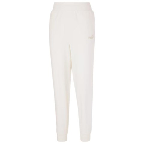 Spodnie damskie Puma ESS+ Embroidery High-Waist Pants FL kremowe 670007 99 L