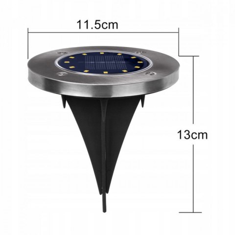 Lampa solarna najazdowa MCE318 LED IP44 12 SMD 4000K