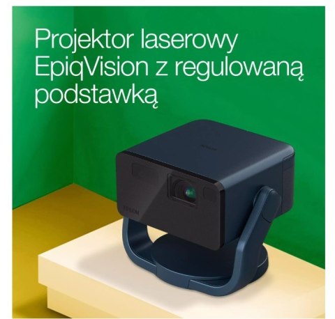 Projektor mini laser EF-22N niebieski z podstawą FHD/1000L/5m:1