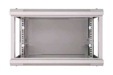 Szafka wisząca rack 4U 600x600 szara szklane drzwi