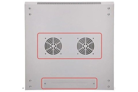 Szafka wisząca rack 4U 600x600 szara szklane drzwi