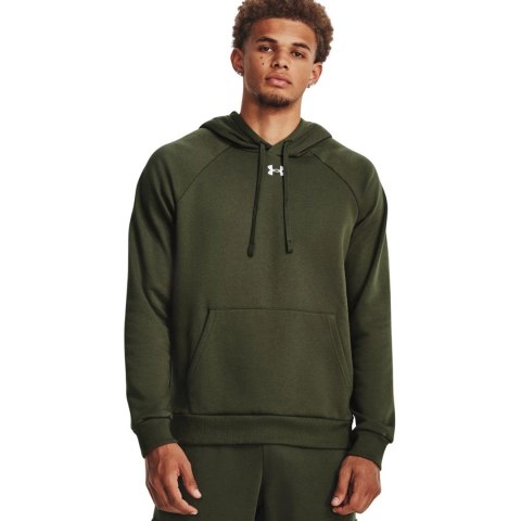 Bluza męska Under Armour Rival Fleece Hoodie oliwkowa 1379757 390 XL